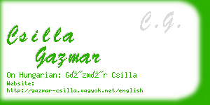 csilla gazmar business card